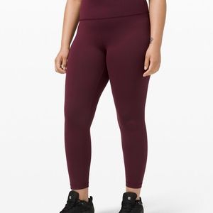 COPY - *NWT*Lululemon Wunder Train HR Tight 25" BURGUNDY- Size 2
